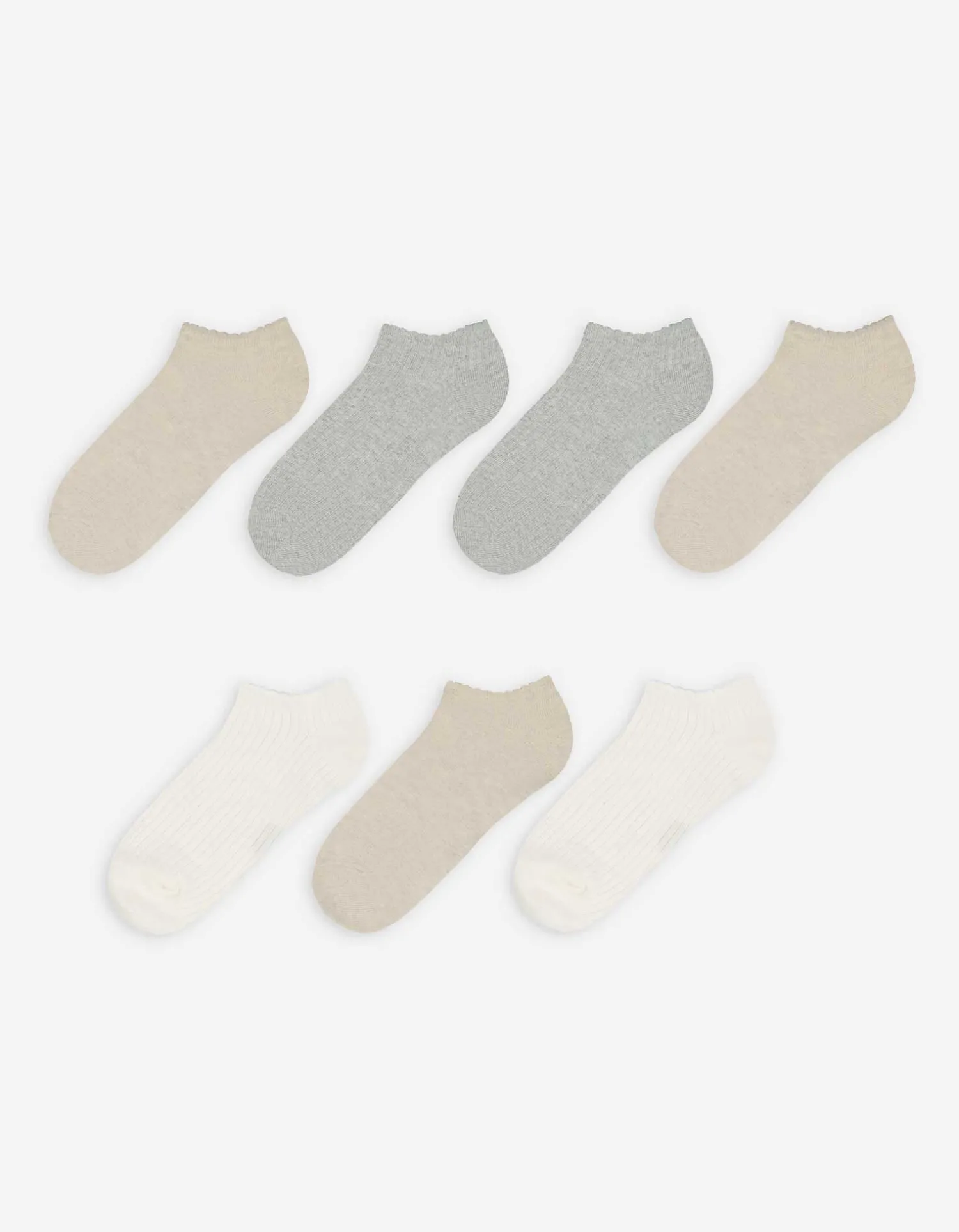 women Sneakersokken - Set van 7 beige Hot