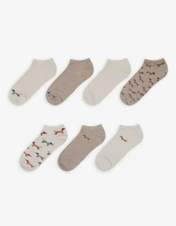 women Sneakersokken - Set van 7 wit Clearance