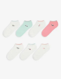 women Sneakersokken - Set van 7 wit New