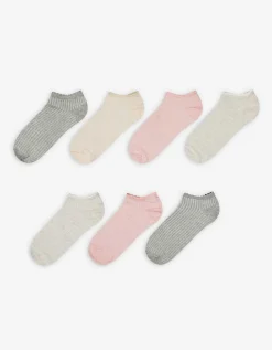 women Sneakersokken - Set van 7 roze Discount