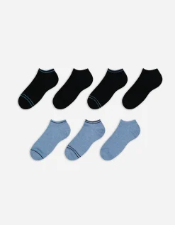 men Sneakersokken - Set van 7 donkerblauw New