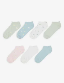 women Sneakersokken - Set van 7 wit New