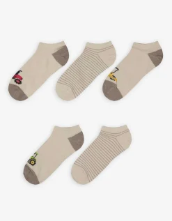 boys Sneakersokken - Set van 5 wit Fashion