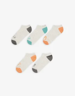 boys Sneakersokken - Set van 5 grijs Outlet