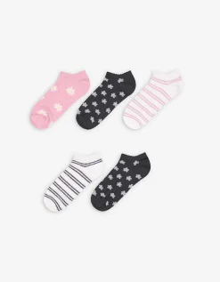 Girls Sneakersokken - Set van 5 donkergrijs Hot