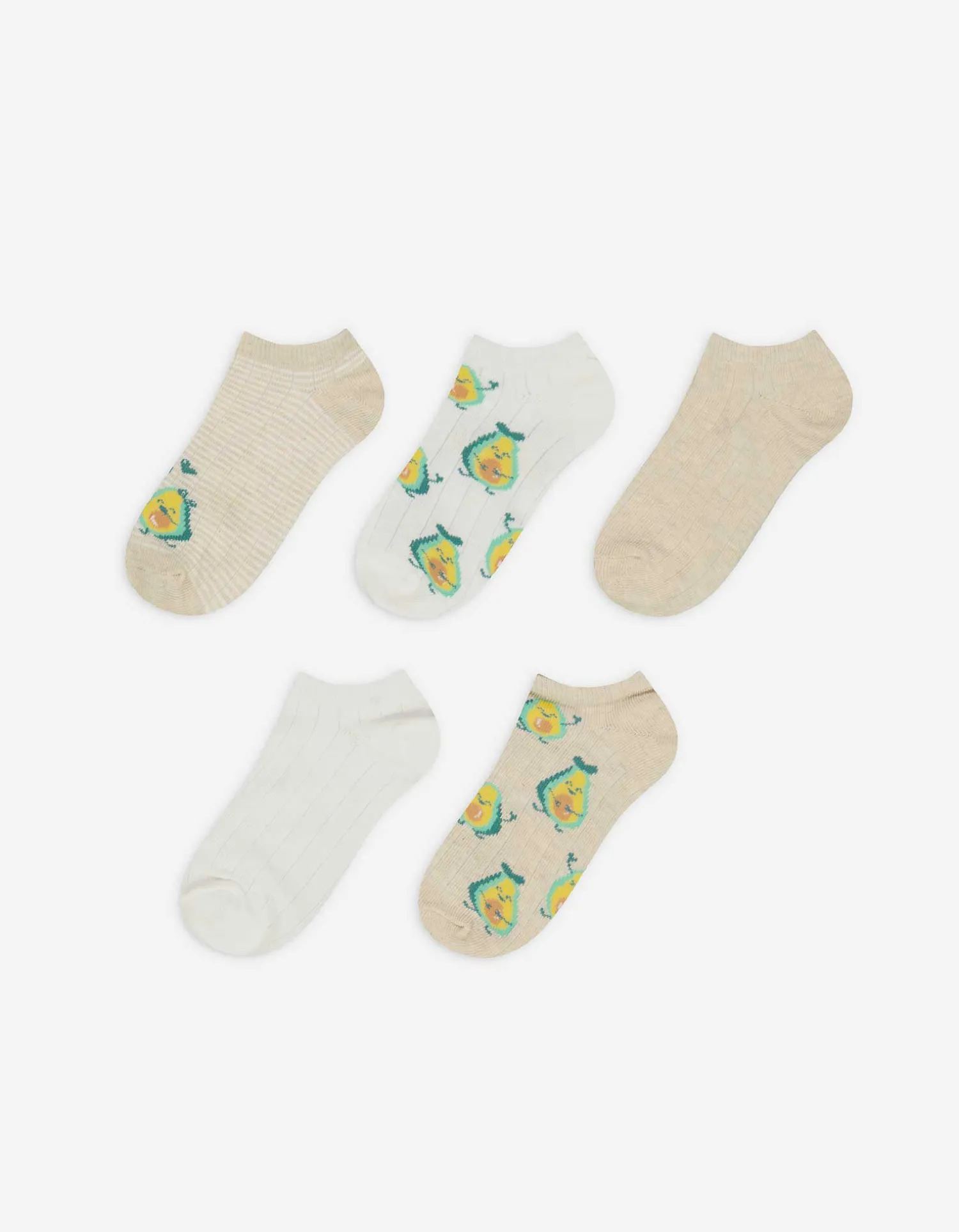 Girls Sneakersokken - Set van 5 wit Discount