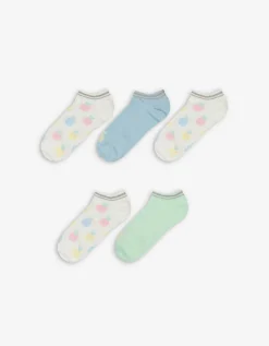 Girls Sneakersokken - Set van 5 wit Discount