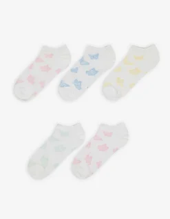 Girls Sneakersokken - Set van 5 wit Hot