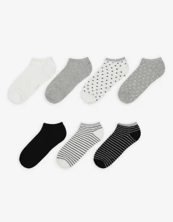 women Sneakersokken - Set van 7 wit Best
