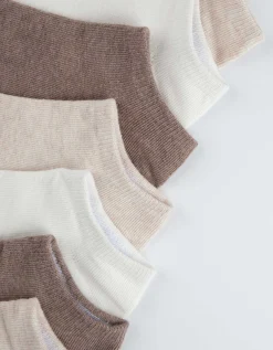 women Sneakersokken - Set van 7 wit Sale