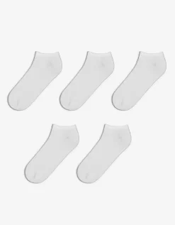 men Sneakersokken - Set van 5 - wit New