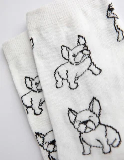 men Sokken - Dierenprint - wit Clearance