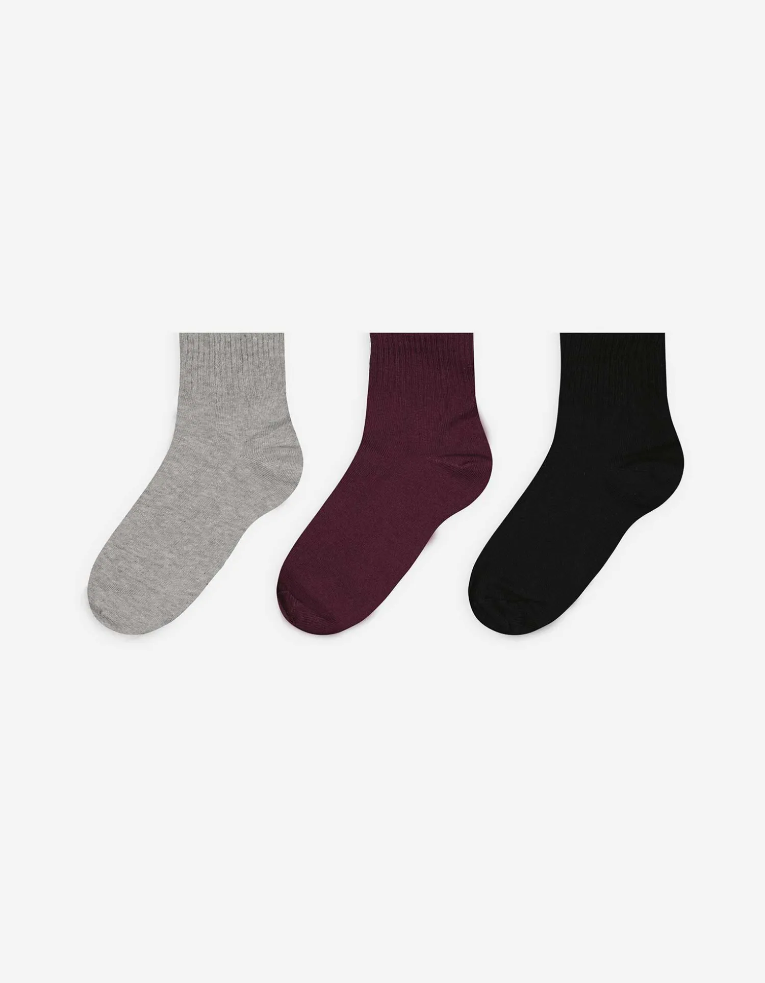 women Sokken - Set van 3 donkerlila Clearance