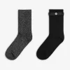 women Sokken - Set van 2 zwart Outlet