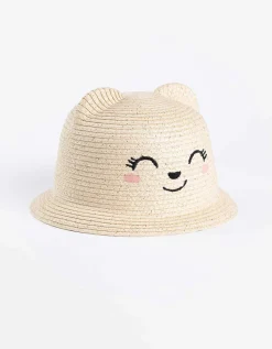 Dopodopo girls Strohoed - Borduursels - beige Sale