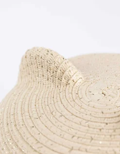 Dopodopo girls Strohoed - Borduursels - beige Sale