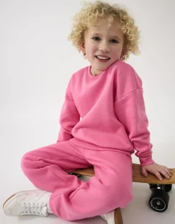 Dopodopo girls Sweatshirt - Borduursels - pink Discount