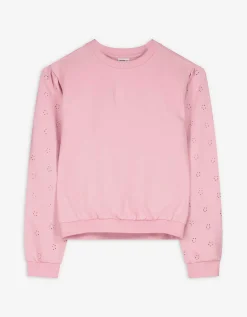 Page One Young Sweatshirt - Broderie - pink Fashion