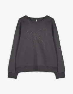 Page One Sweatshirt - Sierkraaltjes - donkergrijs Clearance