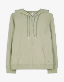 Ever Me Sweatvest - Capuchon met tunnelkoord - groen New