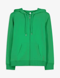 Ever Me Sweatvest - Capuchon met tunnelkoord - groen Hot