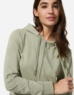Ever Me Sweatvest - Capuchon met tunnelkoord - groen New