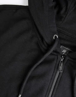 Jean Pascale Sweatvest - Capuchon met tunnelkoord - zwart Best