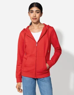 Ever Me Sweatvest - Capuchon met tunnelkoord - rood Best