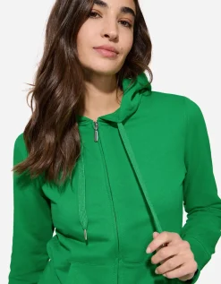 Ever Me Sweatvest - Capuchon met tunnelkoord - groen Hot