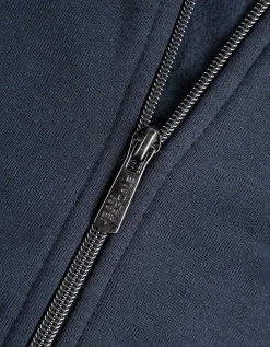 Jean Pascale Sweatvest - Capuchon met tunnelkoord - donkerblauw Best