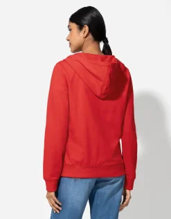 Ever Me Sweatvest - Capuchon met tunnelkoord - rood Best