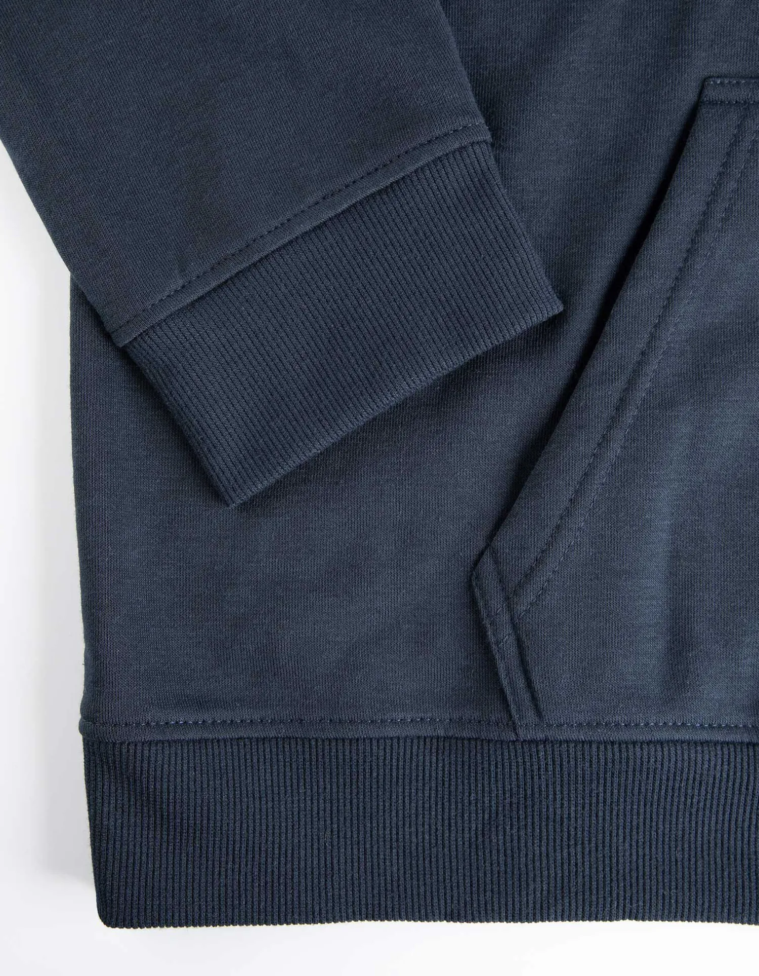 Jean Pascale Sweatvest - Capuchon met tunnelkoord - donkerblauw Best