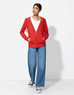 Ever Me Sweatvest - Capuchon met tunnelkoord - rood Best
