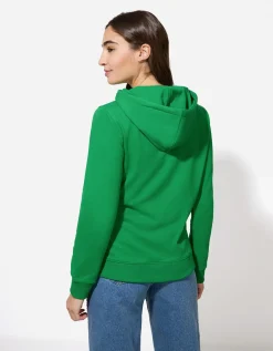 Ever Me Sweatvest - Capuchon met tunnelkoord - groen Hot