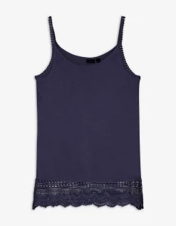 Takko Top - Broderie - donkerblauw Hot