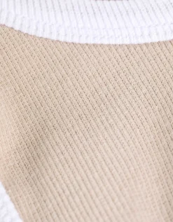 Page One Top - Geribde structuur - beige Best