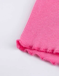 Dopodopo girls Top - Geribde structuur - pink Sale