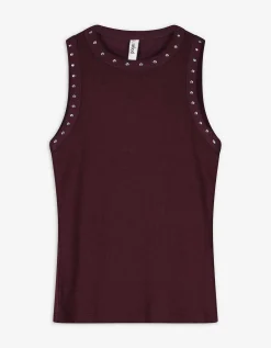 Page One Top - Met studs - donkerlila Clearance