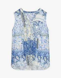 Maxi Blue Top - Motief all-over - lichtblauw Hot