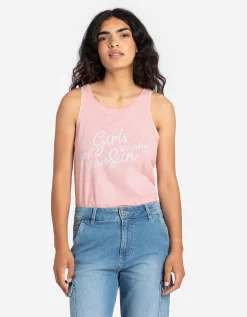 Takko Top - Vooropdruk - roze Best