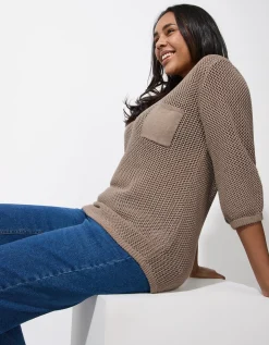 Maxi Blue Trui - Katoenmix - beige Sale