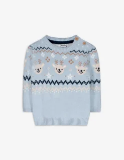 Dopodopo mini Trui - Kerst - lichtblauw Online
