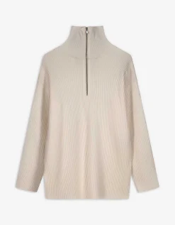 Page One Trui - Ritssluiting - beige Outlet