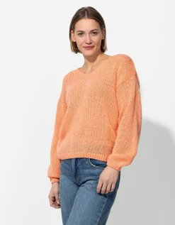 Page One Trui - V-hals - oranje Best