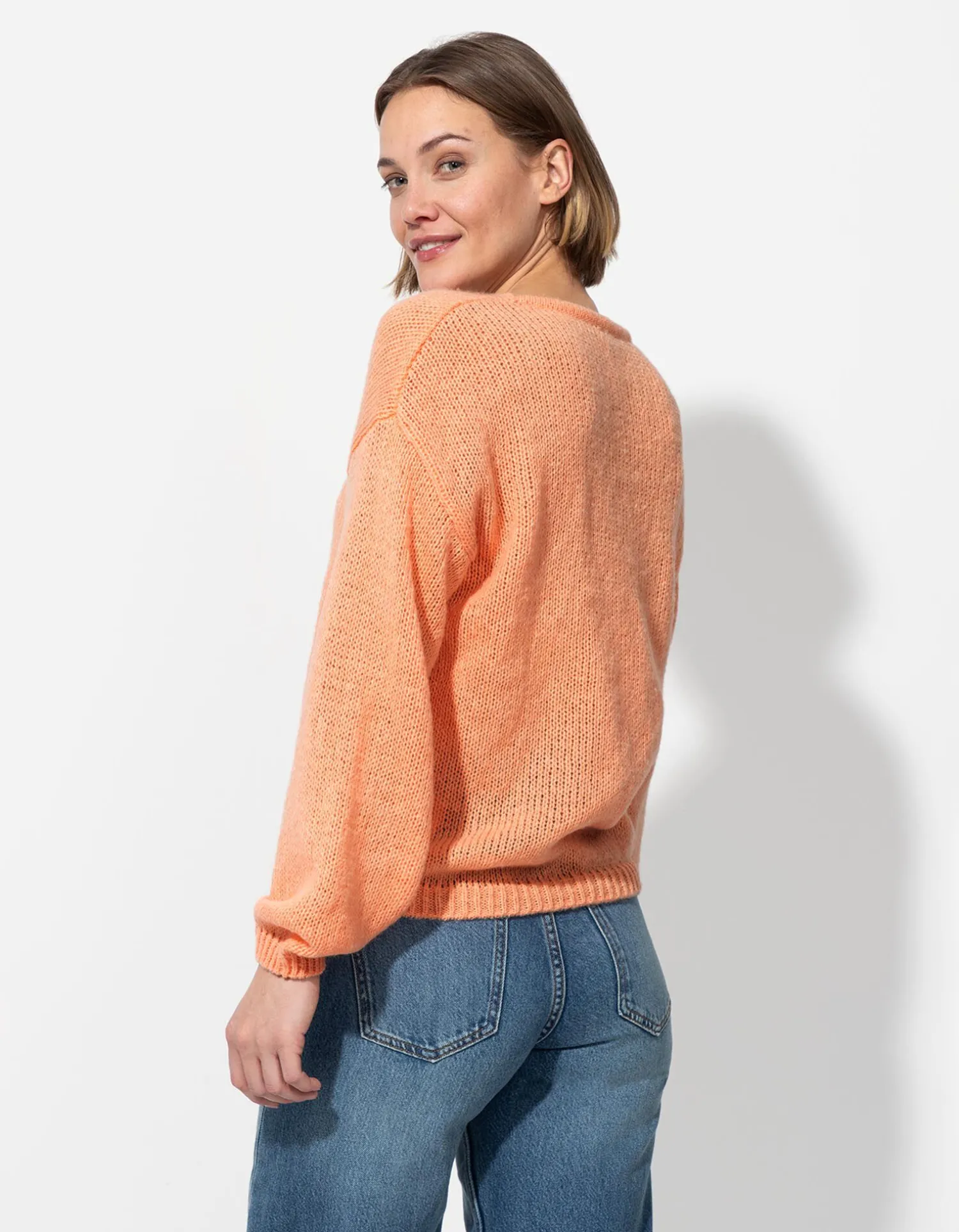 Page One Trui - V-hals - oranje Best