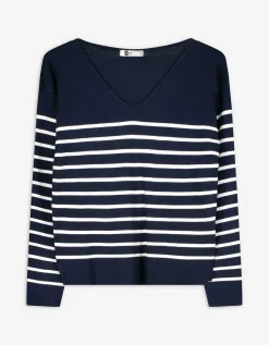 Ever Me Trui - Viscosemix - donkerblauw New