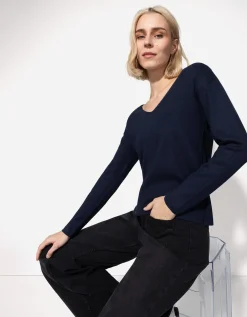 Ever Me Trui - Viscosemix - donkerblauw Hot