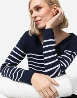 Ever Me Trui - Viscosemix - donkerblauw New