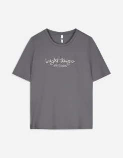 Ever Me T-shirt - Borduursels - donkergrijs Clearance