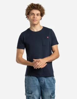 Jean Pascale T-shirt - Borstzak - donkerblauw Outlet